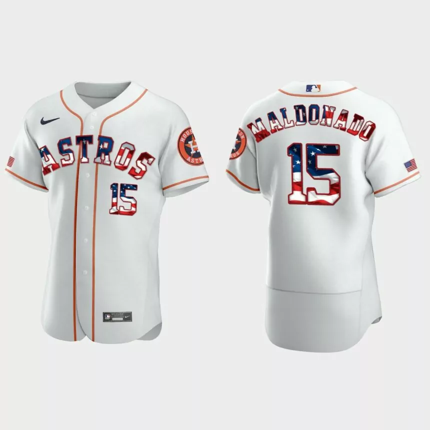 2020 Stars & Stripes Houston Astros Martin Maldonado 4th of July Jersey – White
