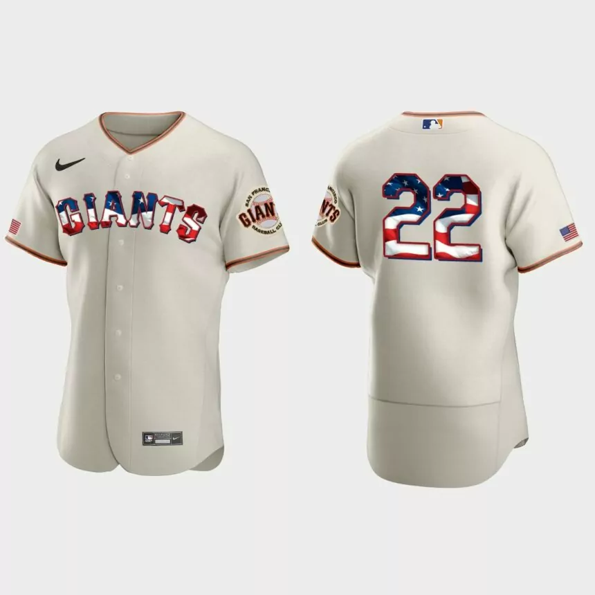 2020 Stars & Stripes San Francisco Giants Will Clark 4th of July Jersey – Cream