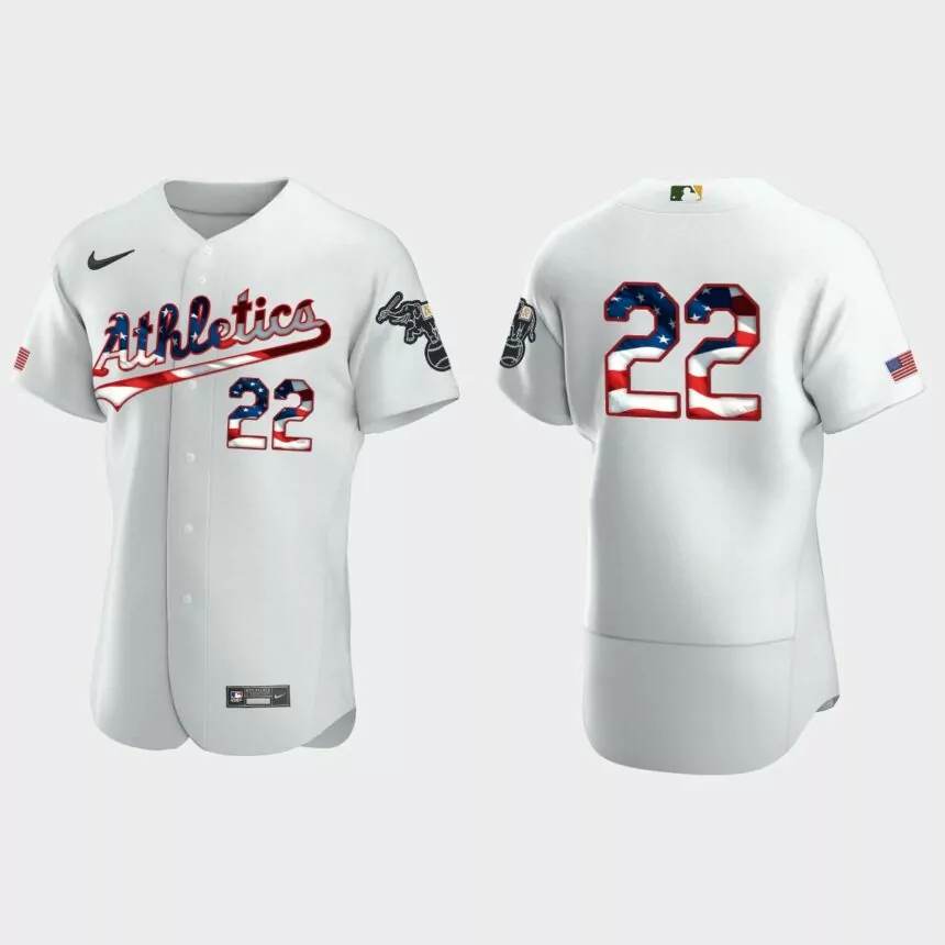 2020 Stars Oakland Athletics Ramon Laureano 4th of July Jersey – White
