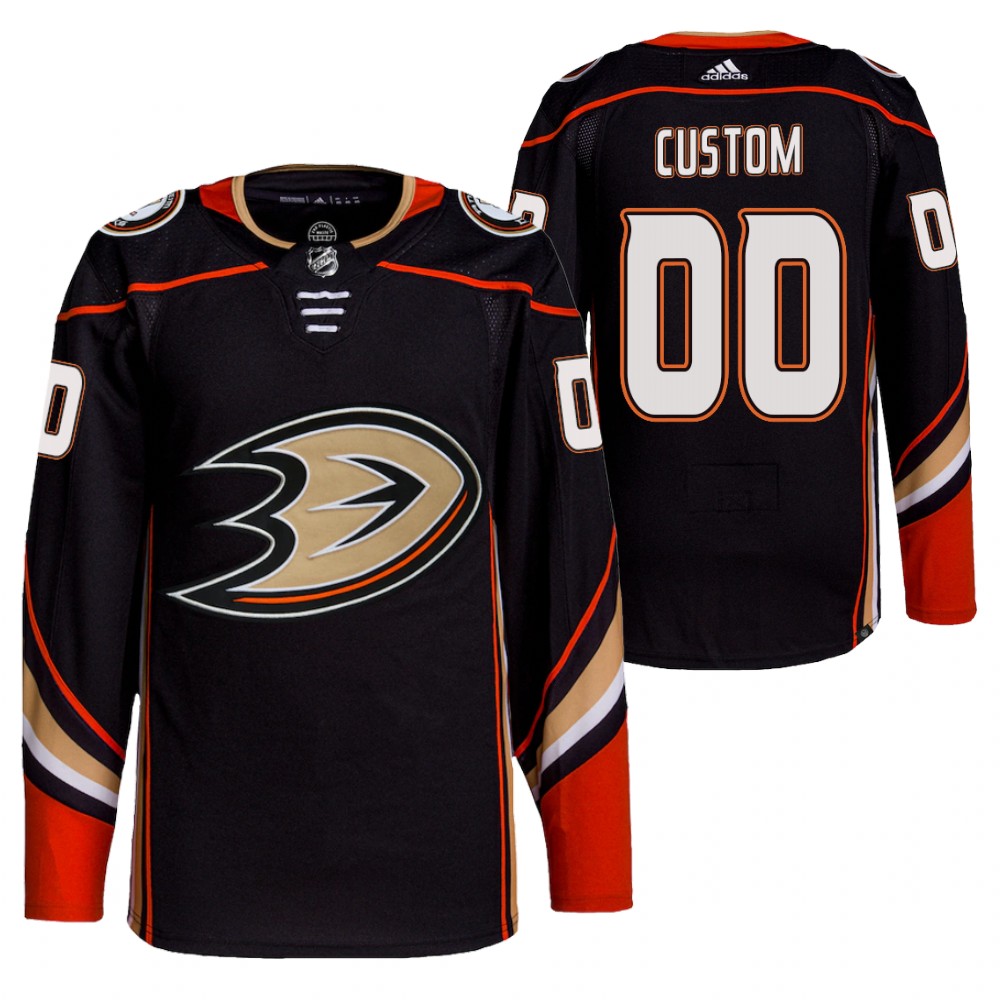 2021-22 Anaheim Ducks Custom Black Home Authentic Primegreen Jersey