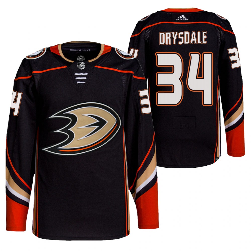 2021-22 Anaheim Ducks Jamie Drysdale Black Home Authentic Primegreen Jersey