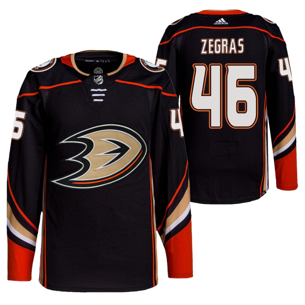 2021-22 Anaheim Ducks Trevor Zegras Black Home Authentic Primegreen Jersey