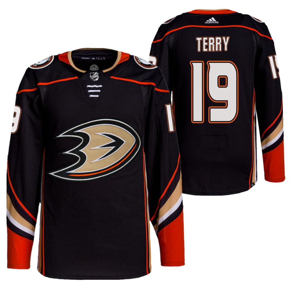 2021-22 Anaheim Ducks Troy Terry Black Home Authentic Primegreen Jersey