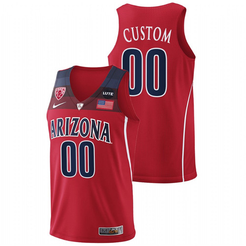 2021-22 Arizona Wildcats Custom College Basketball Red Replica Jersey Men