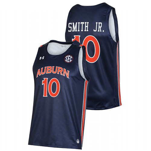 2021-22 Auburn Tigers Jabari Smith Jr. College Basketball Navy Jersey Men