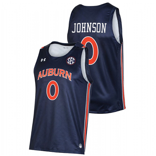 2021-22 Auburn Tigers K.D. Johnson College Basketball Navy Jersey Men