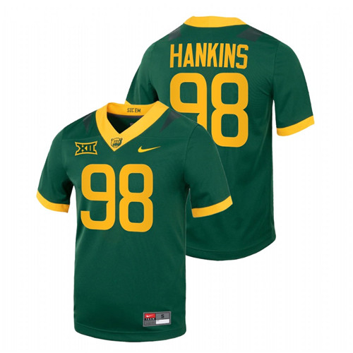 2021-22 Baylor Bears Isaiah Hankins College Football Green Jersey Replica