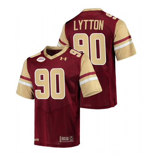 2021-22 Boston College Eagles Connor Lytton College Football Maroon Jersey