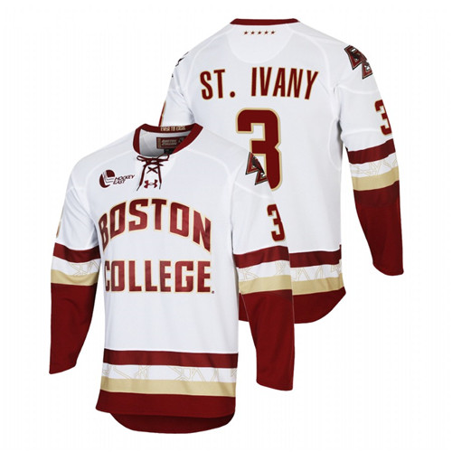 2021-22 Boston College Eagles Jack St. Ivany College Hockey Performance Jersey White