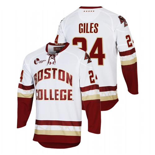 2021-22 Boston College Eagles Patrick Giles College Hockey Performance Jersey White