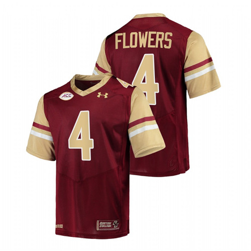 2021-22 Boston College Eagles Zay Flowers College Football Maroon Jersey