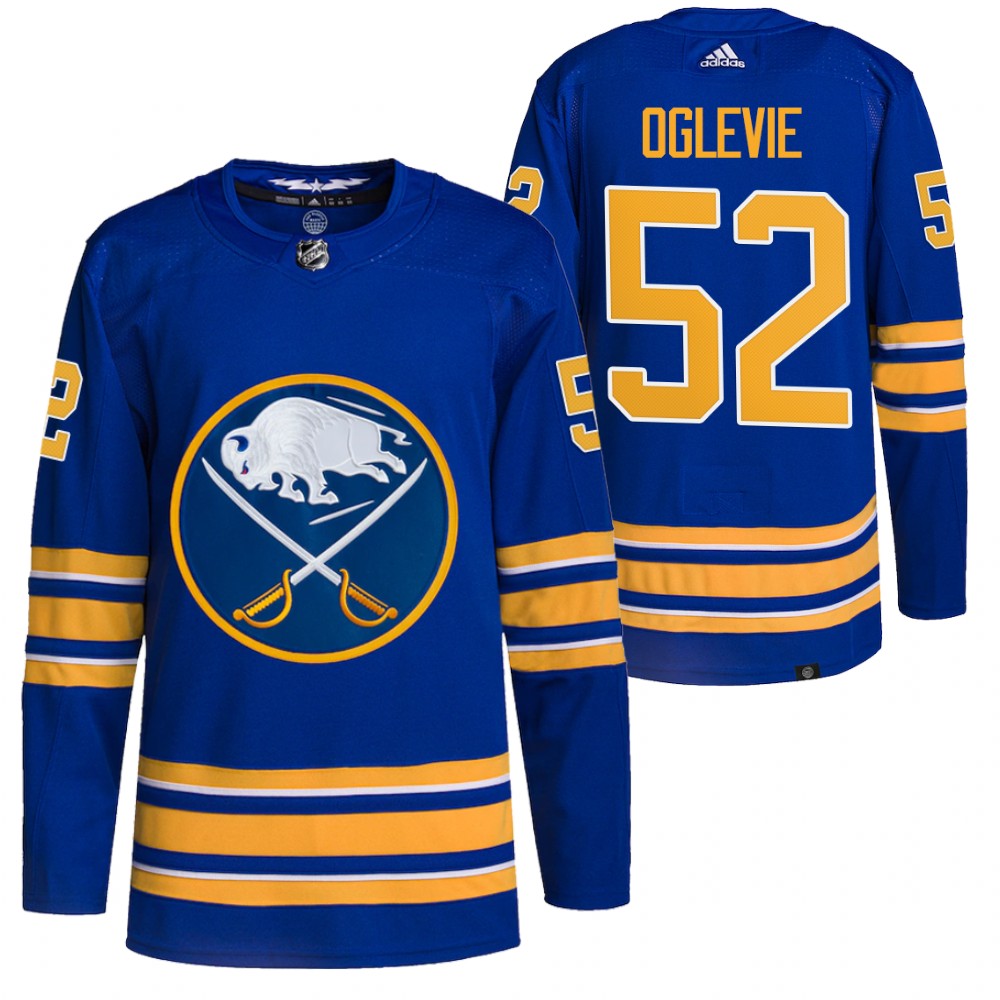 2021-22 Buffalo Sabres Andrew Oglevie Royal Home Authentic Primegreen Jersey