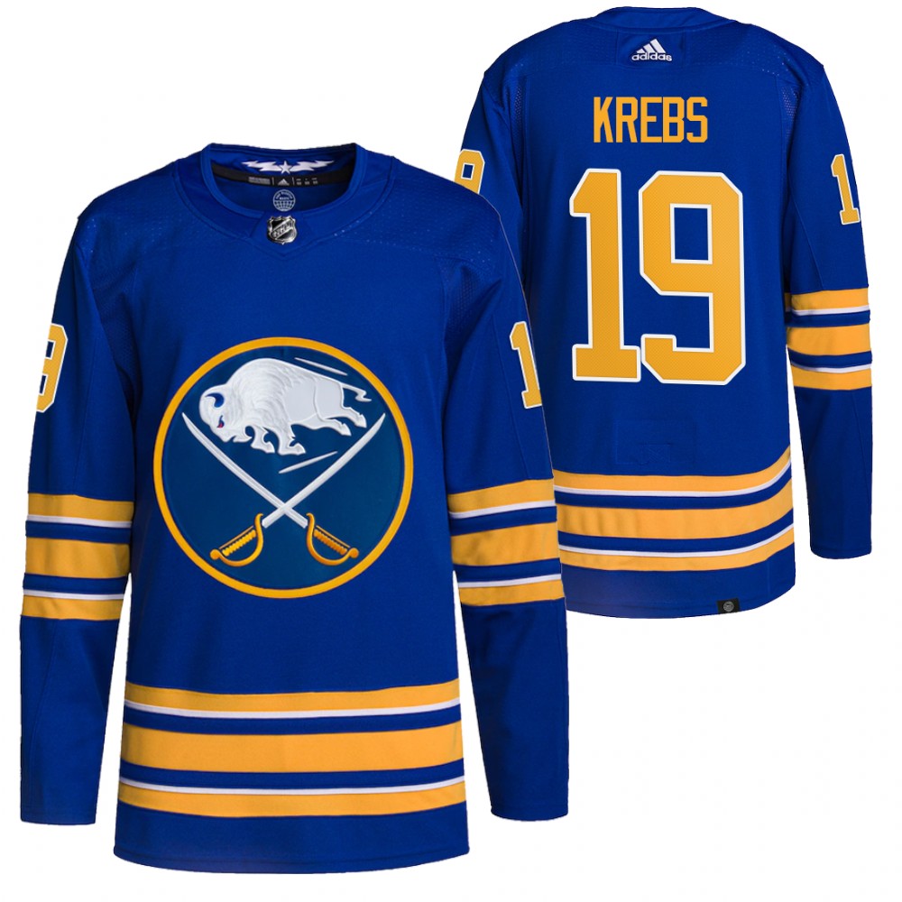 2021-22 Buffalo Sabres Peyton Krebs Royal Home Authentic Primegreen Jersey