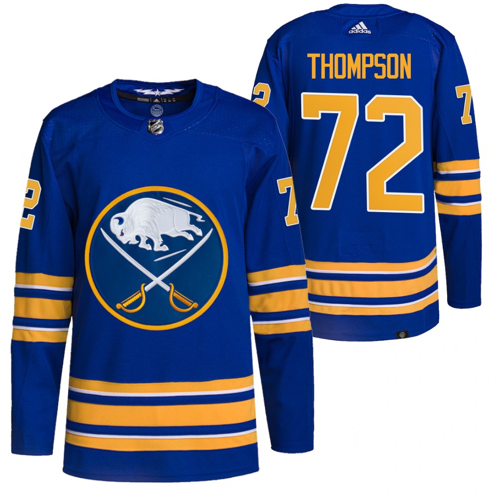 2021-22 Buffalo Sabres Tage Thompson Royal Home Authentic Primegreen Jersey