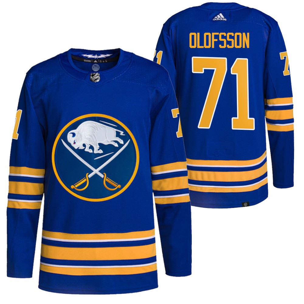 2021-22 Buffalo Sabres Victor Olofsson Royal Home Authentic Primegreen Jersey