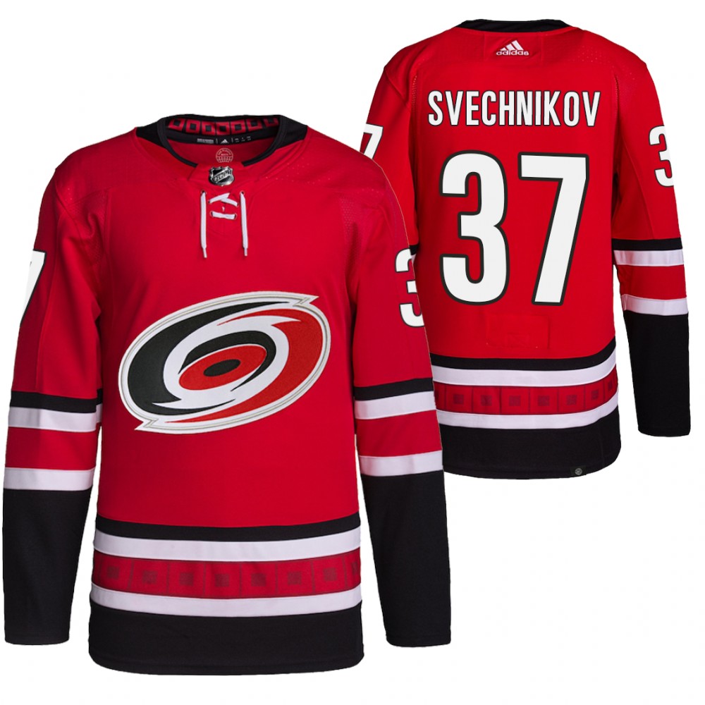 2021-22 Carolina Hurricanes Andrei Svechnikov Red Home Primegreen Authentic Pro Jersey