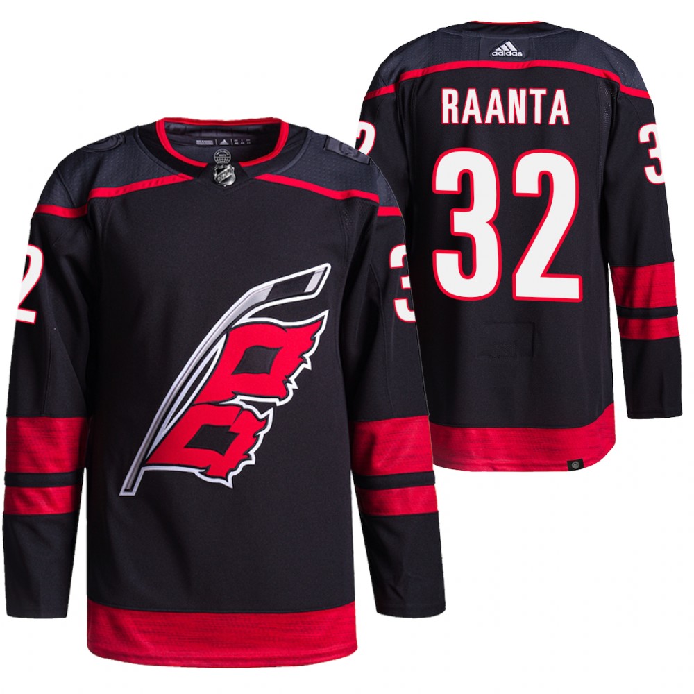2021-22 Carolina Hurricanes Antti Raanta Black Primegreen Authentic Pro Alternate Jersey