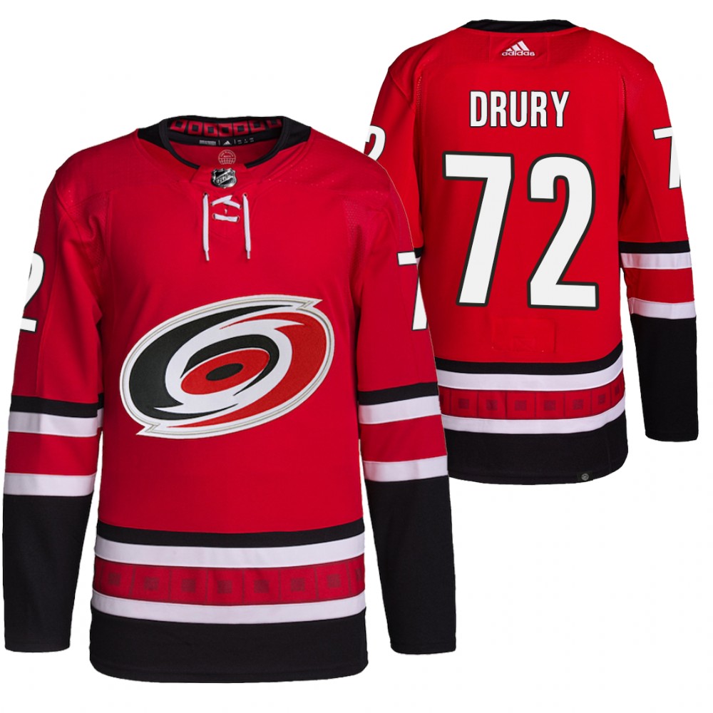 2021-22 Carolina Hurricanes Jack Drury Red Home Authentic Primegreen Jersey