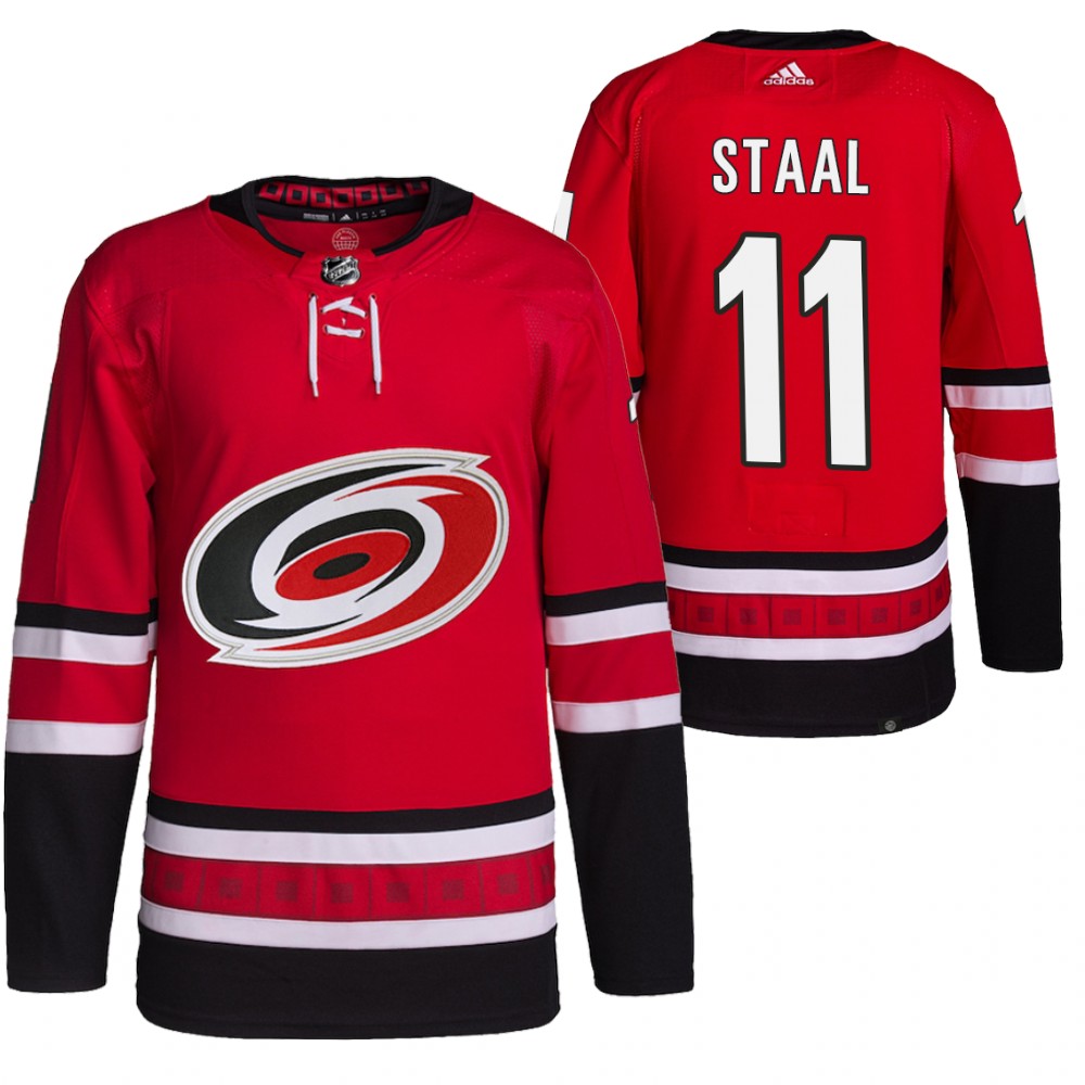 2021-22 Carolina Hurricanes Jordan Staal Red Home Primegreen Authentic Pro Jersey