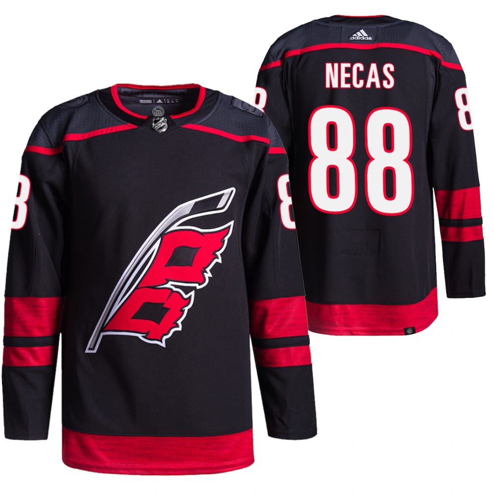 2021-22 Carolina Hurricanes Martin Necas Black Primegreen Authentic Pro Alternate Jersey