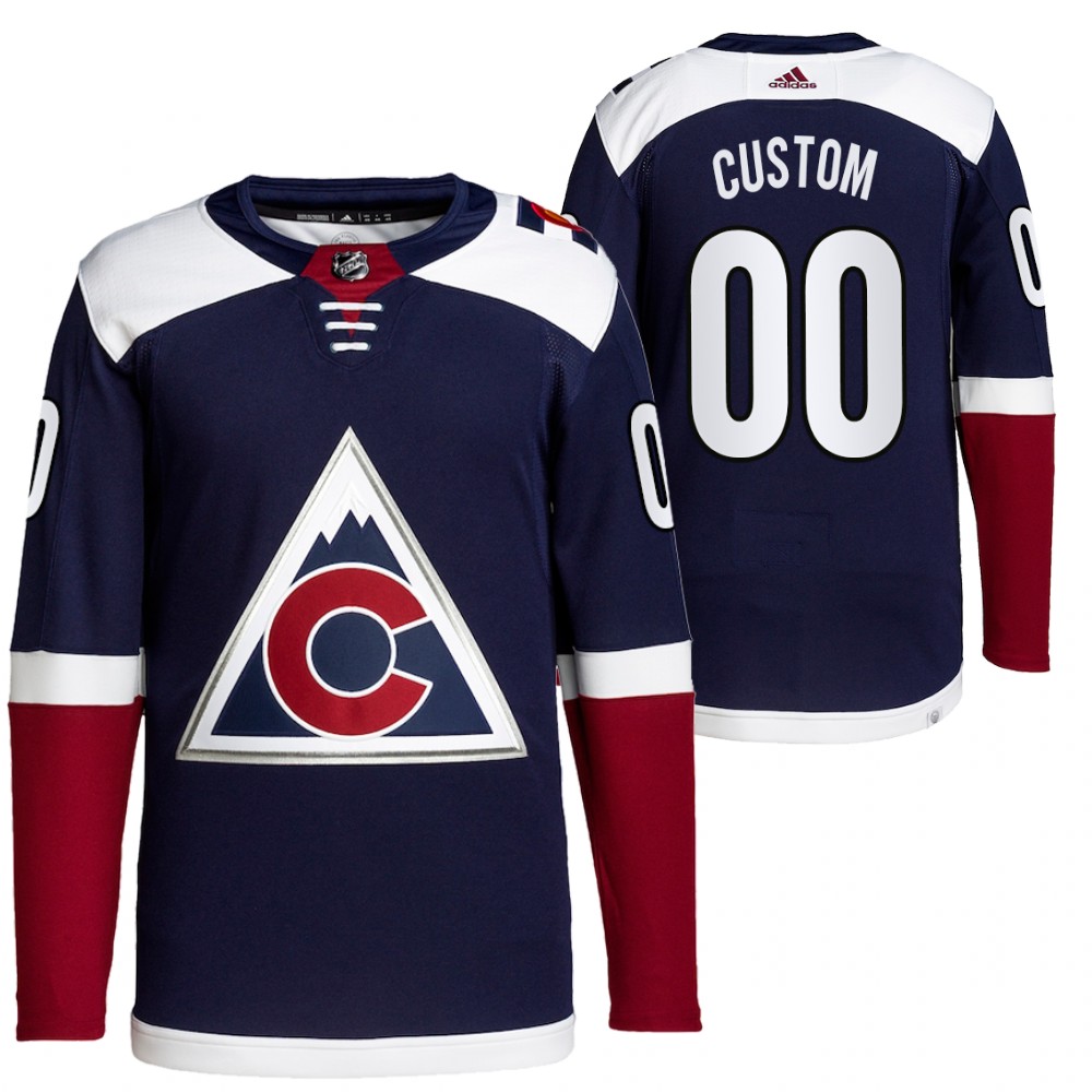 2021-22 Colorado Avalanche Custom Navy Alternate Primegreen Authentic Pro Jersey