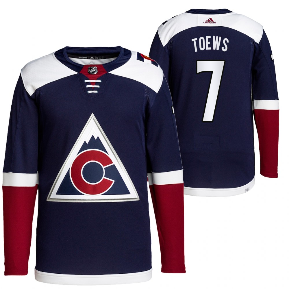 2021-22 Colorado Avalanche Devon Toews Navy Alternate Primegreen Authentic Pro Jersey