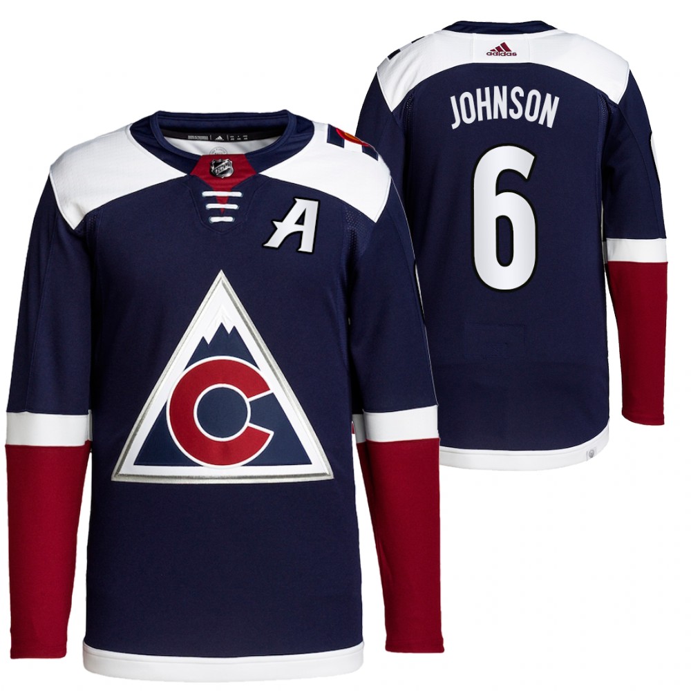 2021-22 Colorado Avalanche Erik Johnson Navy Alternate Primegreen Authentic Pro Jersey
