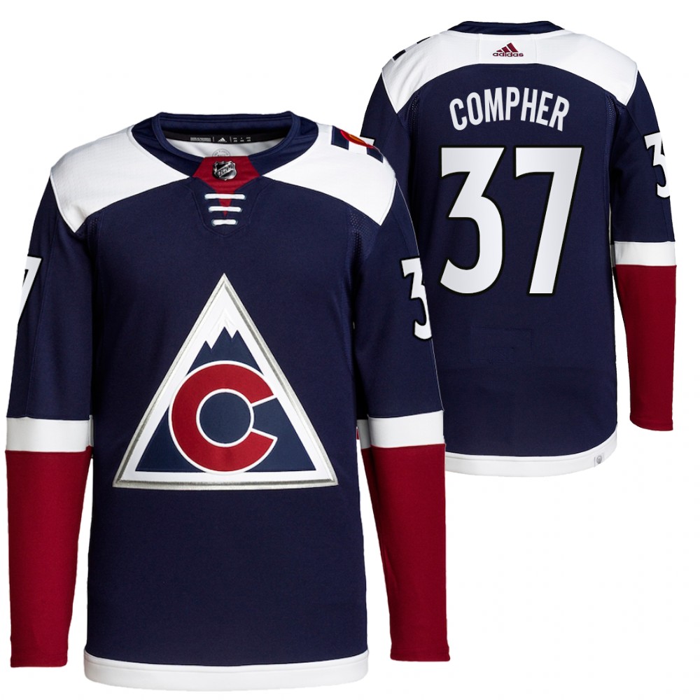 2021-22 Colorado Avalanche J.T. Compher Navy Alternate Primegreen Authentic Pro Jersey