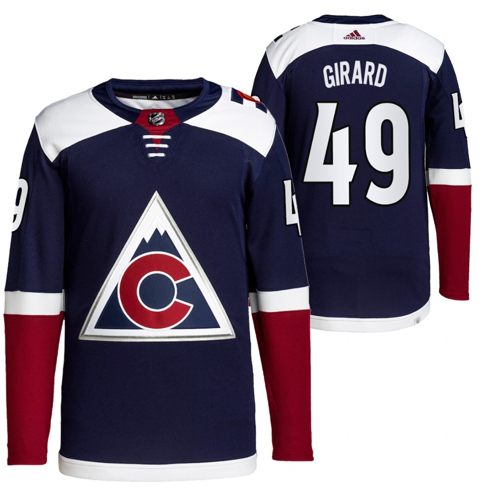 2021-22 Colorado Avalanche Sam Girard Navy Alternate Primegreen Authentic Pro Jersey