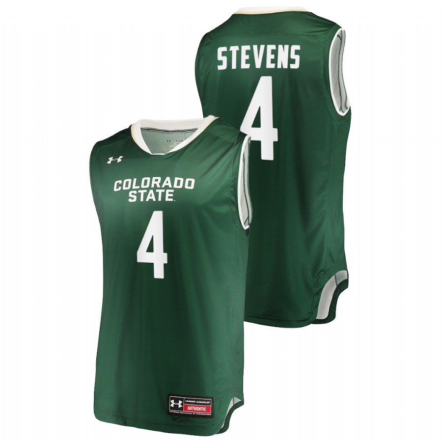 2021-22 Colorado State Rams Isaiah Stevens College Basketball Green Jersey Men