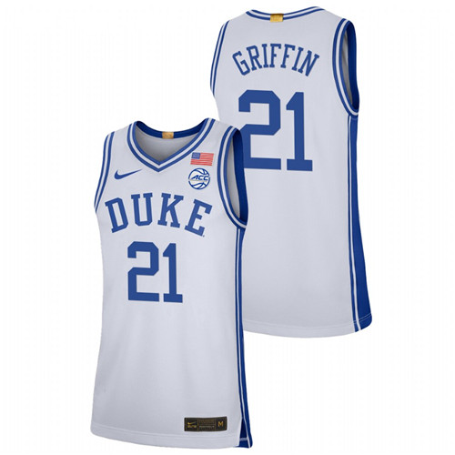 2021-22 Duke Blue Devils AJ Griffin College Basketball White Limited Jersey Men