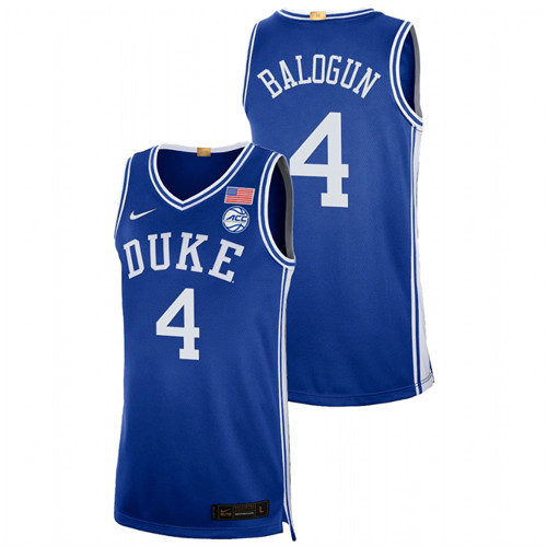 2021-22 Duke Blue Devils Elizabeth Balogun College Basketball Royal Limited Jersey Men