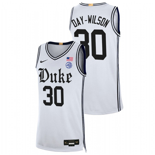 2021-22 Duke Blue Devils Shayeann Day-Wilson Cameron Brotherhood White Limited Basketball Jersey Men
