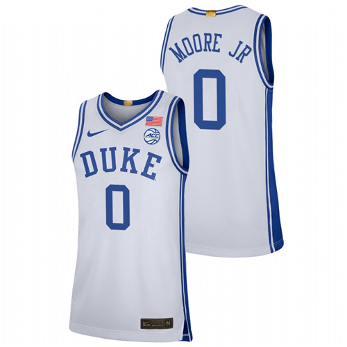 2021-22 Duke Blue Devils Wendell Moore Jr. College Basketball White Limited Jersey Men