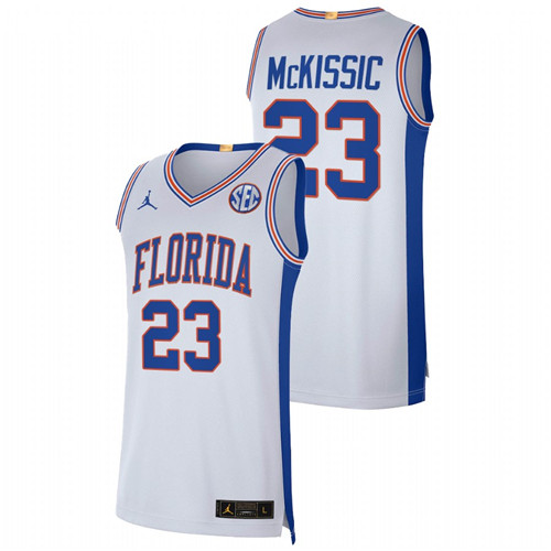 2021-22 Florida Gators Brandon McKissic Elite Limited White College Basketball Jersey Men