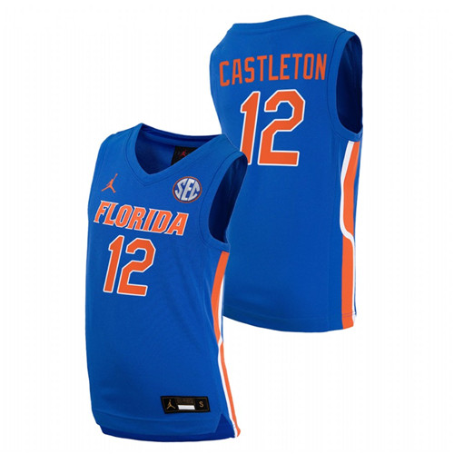 2021-22 Florida Gators Colin Castleton College Basketball Royal Replica Jersey Men