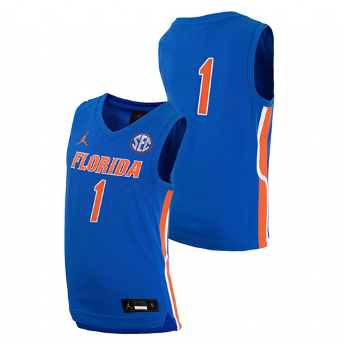 2021-22 Florida Gators College Basketball Royal Replica Jersey Men
