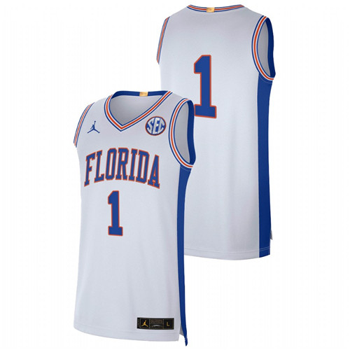 2021-22 Florida Gators Elite Limited White College Basketball Jersey Men