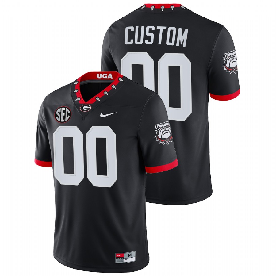 2021-22 Georgia Bulldogs Custom Mascot 100th Anniversary Black Jersey