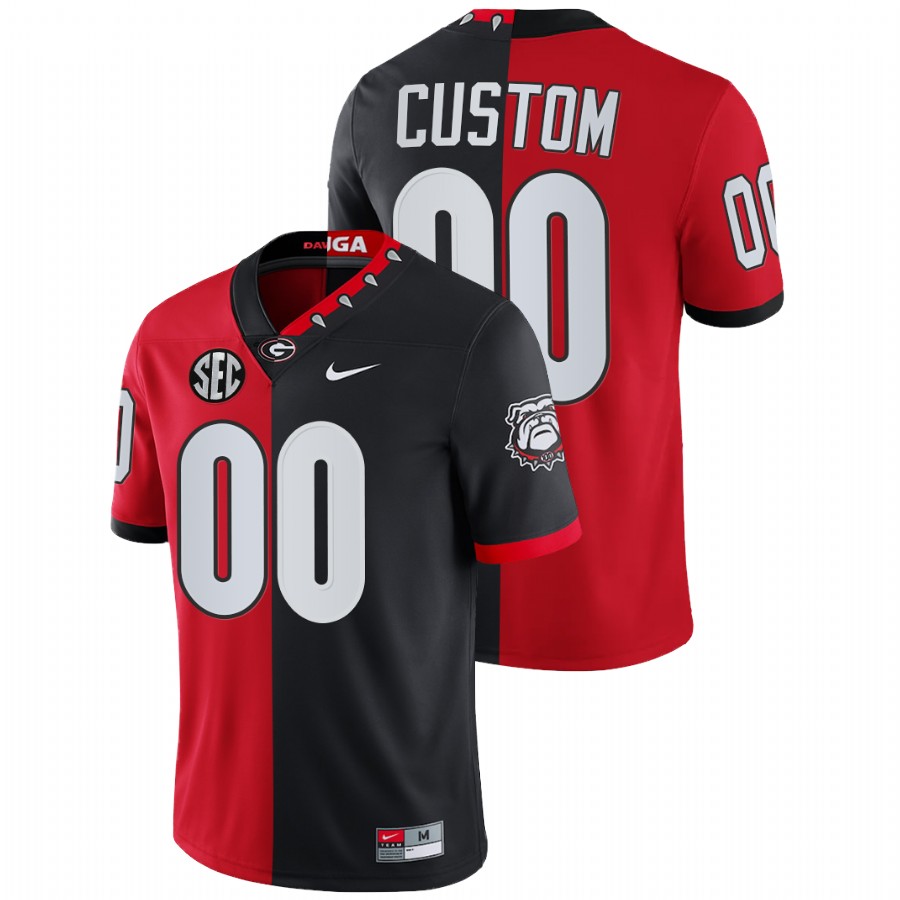 2021-22 Georgia Bulldogs Custom Split Edition Red Black Jersey