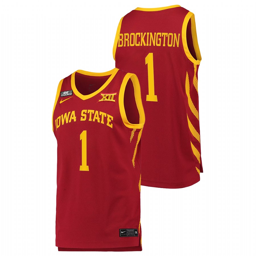 2021-22 Iowa State Cyclones Izaiah Brockington College Basketball Cardinal Replica Jersey Men