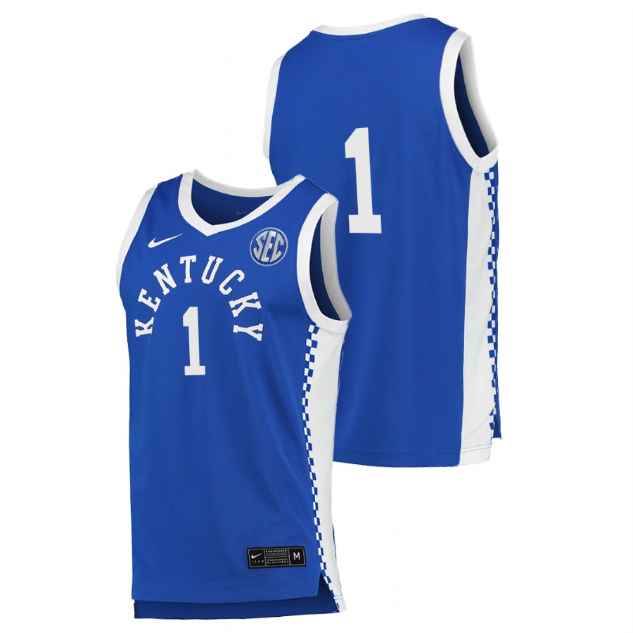 2021-22 Kentucky Wildcats College Basketball Royal Replica Jersey Men
