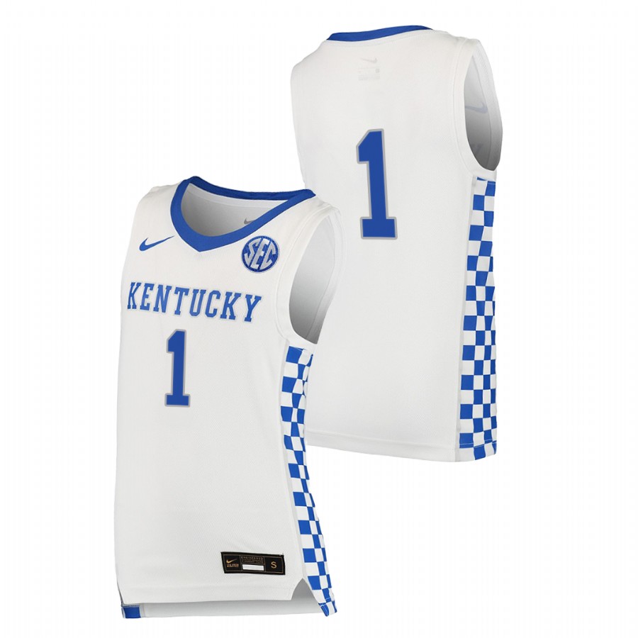 2021-22 Kentucky Wildcats College Basketball White Replica Jersey Men