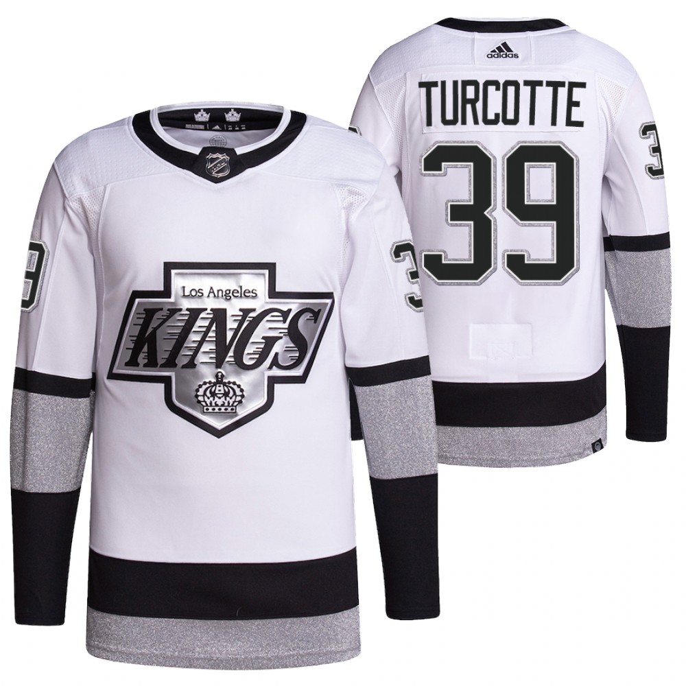 2021-22 Los Angeles Kings Alex Turcotte White Away Authentic Primegreen Jersey