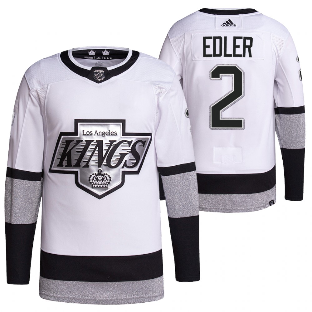 2021-22 Los Angeles Kings Alexander Edler White Primegreen Authentic Pro Alternate Jersey