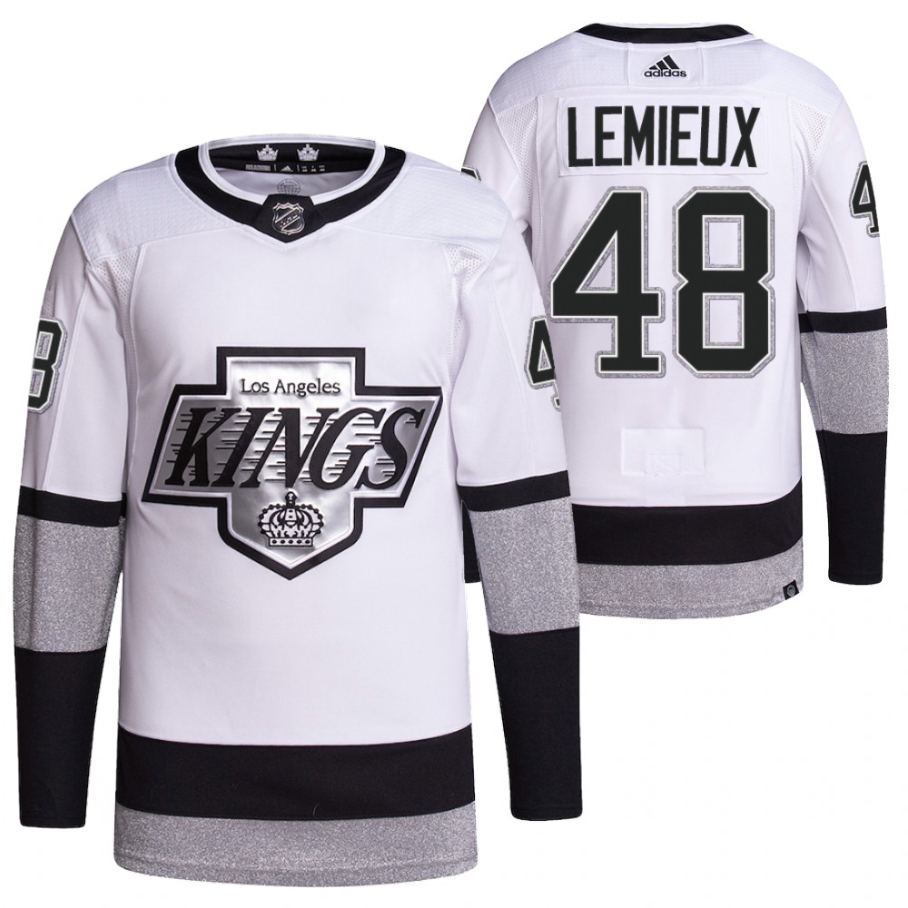 2021-22 Los Angeles Kings Brendan Lemieux White Primegreen Authentic Pro Alternate Jersey