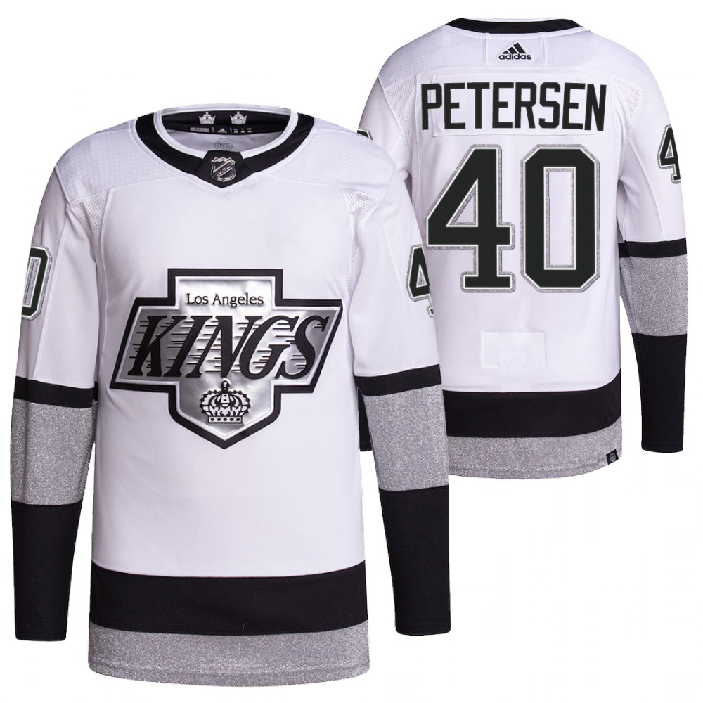 2021-22 Los Angeles Kings Cal Petersen White Primegreen Authentic Pro Alternate Jersey