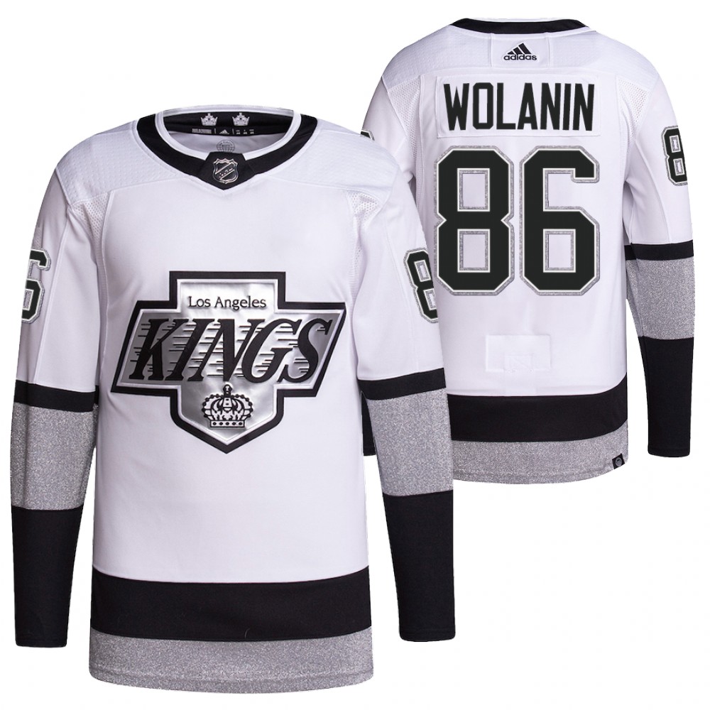 2021-22 Los Angeles Kings Christian Wolanin White Primegreen Authentic Pro Alternate Jersey