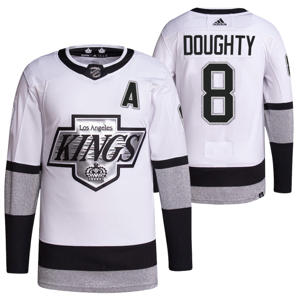 2021-22 Los Angeles Kings Drew Doughty White Primegreen Authentic Pro Alternate Jersey