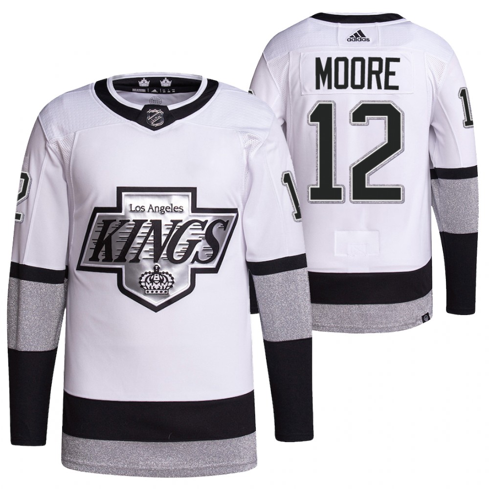 2021-22 Los Angeles Kings Trevor Moore White Primegreen Authentic Pro Alternate Jersey